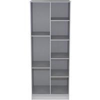 Edina Ready Assembled Tall Shelf Unit Grey Matt