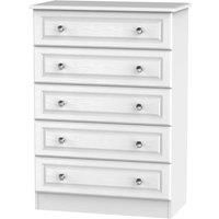 Florence White Ash 5 Drawer Chest