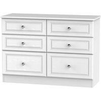 Florence White Ash 6 Drawer Midi Chest
