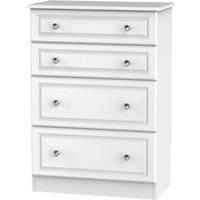 Florence White Ash 4 Drawer Deep Chest