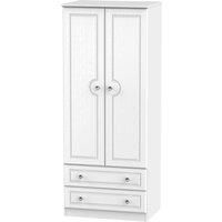 Florence White Ash 2 Drawer Wardrobe