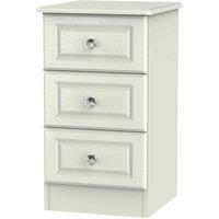 Ready Assembled Lisbon Three Drawer Bedside Cabinet Kashmir Ash