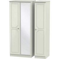 Florence Kaschmir Ash Triple Mirror Wardrobe