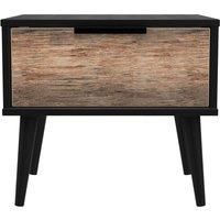 Ready Assembled 2 U Fuji 1 Drawer Bedside (Ready Assembled) in Walnut