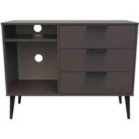 Welcome Furniture Ready Assembled Hong Kong B 3 Drawer Tv Unit In Graphite