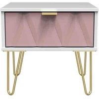 Ice 1 Drawer Bedside Table - Pink