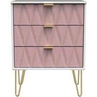 Ice 3 Drawer Midi Chest - Pink