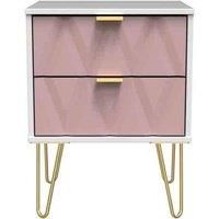 Ice 2 Drawer Bedside Table - Pink