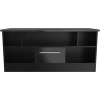 Welcome Furniture Ready Assembled Knightsbridge 1 Drawer Tv & Media Unit In Black Gloss