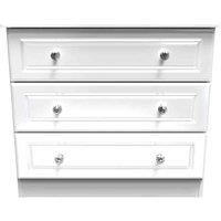 Stonehaven 3 Drawer Chest - White