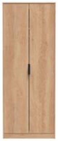 Hirato 2 Door Soft Oak Wardrobe