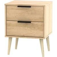 Hirato 2 Drawer Soft Oak Locker With Hairpin Legs
