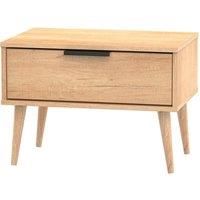 Hirato 1 Drawer Soft Oak Midi Chest With Black Hairpin Legs