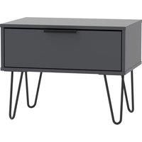 Hirato 1 Drawer Black Midi Chest With Black Hairpin Legs