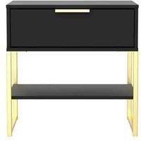 Ready Assembled Copenhagagen Single 1 Drawer Locker (diego) - Black