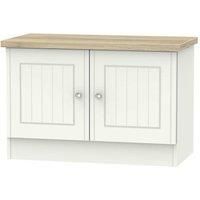 Ready Assembled Wilcox Compact 2 Door TV Unit Porcelain Ash