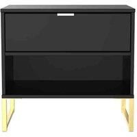 Ready Assembled Copenhagagen Double 1 Drawer Locker (diego) - Black
