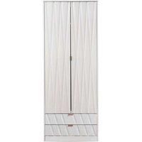 Copenhagen Ready Assembled Two Door Two Drawer Wardrobe White