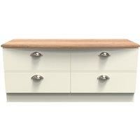 Edina Ready Assembled 2 Drawer Bedside Cabinet With Wireless Charging Bordeaux Oak