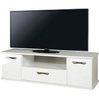 Swift Neptune Ready Assembled White High Gloss Tv Unit  Fits Up To 65 Inch Tv