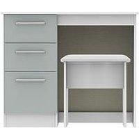Swift Montreal Ready Assembled Gloss Vanity Desk And Stool Set - Fsc Certified