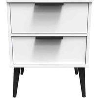 Welcome Furniture Ready Assembled Hirato 2 Drawer Locker - White Matt