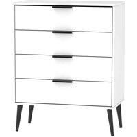 Welcome Furniture Ready Assembled Hirato 4 Drawer Chest - White Matt