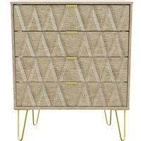 Copenhagen Ready Assembled Four Drawer Chest Oak Effect