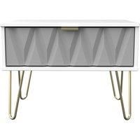 Ready Assembled Copenhagen One Drawer Large Bedside Cabinet Shadow