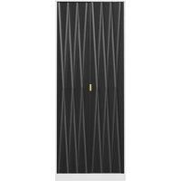 Copenhagen Ready Assembled Two Door Wardrobe Black