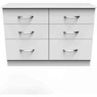 Welcome Furniture Ready Assembled 254044 Ds cov 6 drwr wide chest wht
