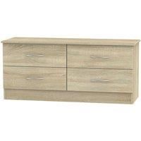 Welcome Furniture Ready Assembled Coventry 4 Drawer Bed Box Bardolino Light Oak