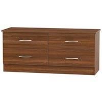 Ready Assembled Coventry 4 Drawer Bed Box Noche Walnut