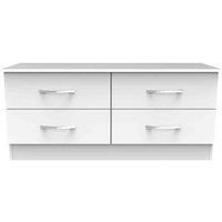 Welcome Furniture Ready Assembled 254056 Ds cov 4 drwr bed box wht