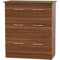 Welcome Furniture Ready Assembled Coventry 3 Drawer Deep Chest Noche Walnut