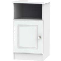 Lisbon Ready Assembled One Door Bedside Cabinet White
