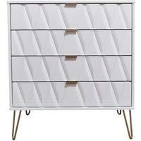 Copenhagen Ready Assembled Four Drawer Chest White