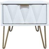 Copenhagen Ready Assembled One Drawer Bedside Cabinet White