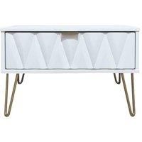 Copenhagen Ready Assembled One Drawer Large Bedside Cabinet White