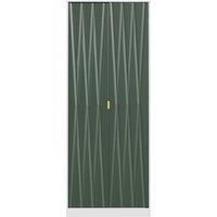 Ready Assembled Copenhagen Two Door Wardrobe Green and White