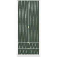 Ready Assembled Copenhagen Two Door Two Drawer Wardrobe Green