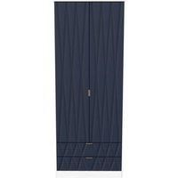 Ready Assembled Copenhagen Two Door Two Drawer Wardrobe Blue