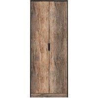 Hirato Ready Assembled 2 Door Wardrobe Vintage Oak