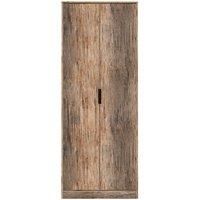 Hirato Ready Assembled 2 Door Wardrobe Vintage Oak