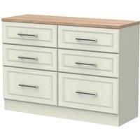 Ready Assembled Trent 6 Drawer Wide Chest Kaschmir Ask/Oak