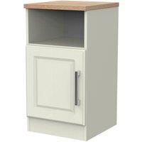 Trent Ready Assembled 1 Door Bedside Cabinet White Ash/Oak