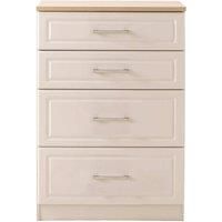 Trent Ready Assembled 4 Drawer Deep Chest Kaschmir Ash And Oak