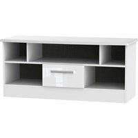 Fourisse Ready Assembled 1 Drawer TV Unit White Gloss