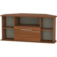 Edina Ready Assembled Corner TV Unit Walnut