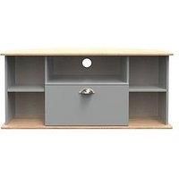 Edina Ready Assembled 1 Drawer TV Unit Walnut